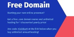 Free Domain with Unlimited Hosting